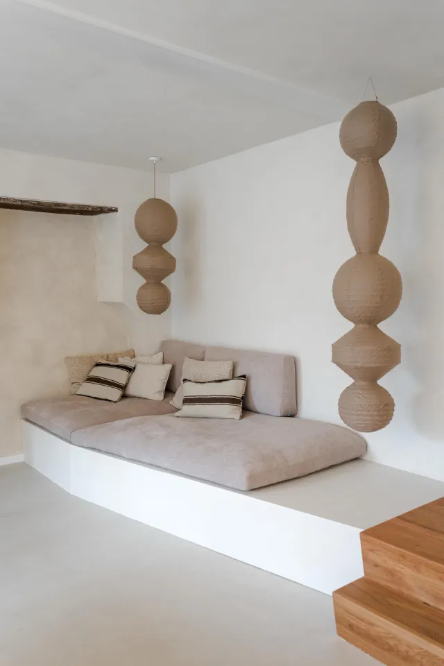 Maatkussens project: Zen in zandkleur — Binnen